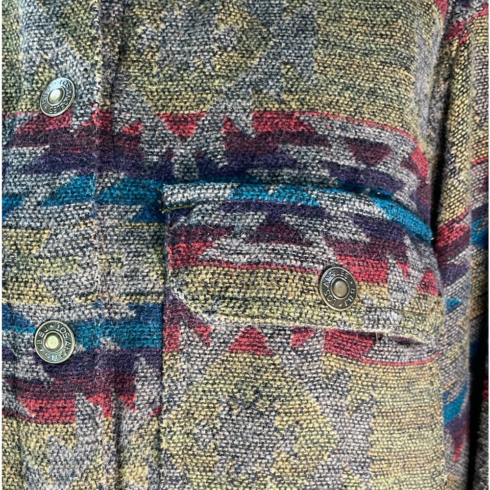 Aztec Jacquard Pattern Cropped Pendleton Style Sa… - image 6